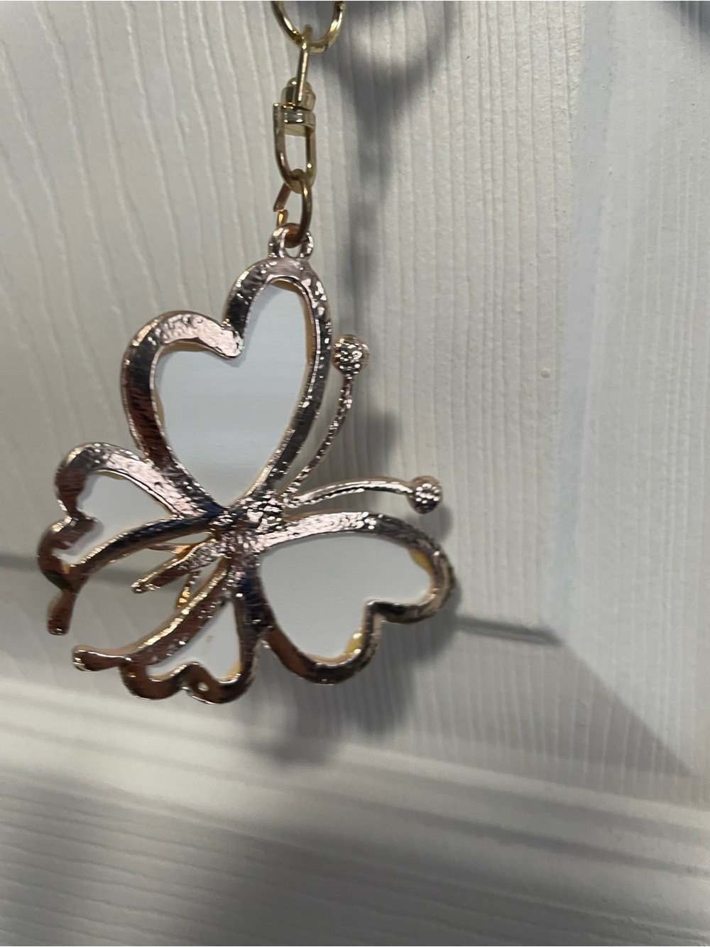 Gold Butterfly Keychain bagcharm with Sparkle Accents - Picture 3 of 3